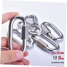 6 Pack 5/16" Threaded Quick Link, Stainless Steel Oval M8 Quick Link 6Pack