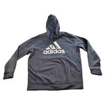 Adidas Climawarm Hoodie Womens XL Black Glitter Logo Pullover Track Sweatshirt