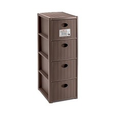 Cassettiera salvaspazio marca Stefanplast modello 30301, tortora