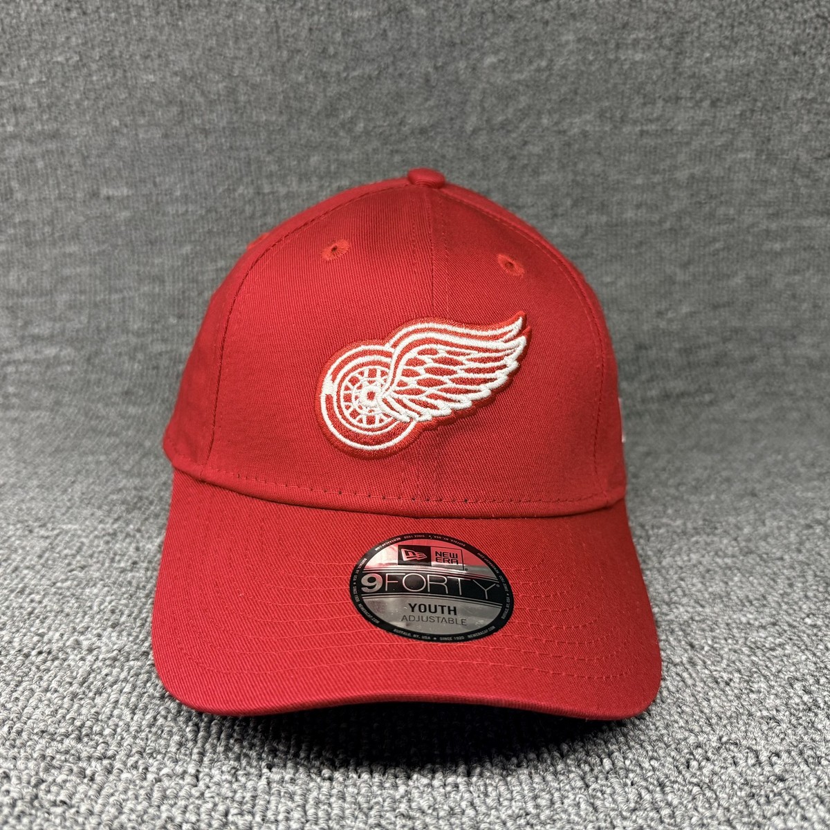 Detroit Red Wings New Era 9FORTY Youth Adjustable Hat Red NHL Baseball Cap