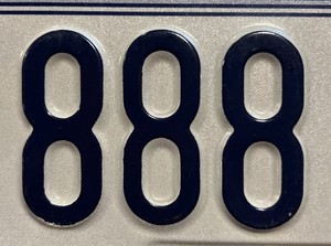 LICENSE PLATES Plate Illinois, Triple 888 ￼