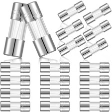 20Pcs Christmas Light Fuses 125 Volt 5 Amp Fast Blow Glass Kit for LED Outdoor