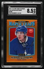 2016 O-Pee-Chee Platinum Retro Gold Rainbow 113/149 Auston Matthews SGC 8.5 dz2