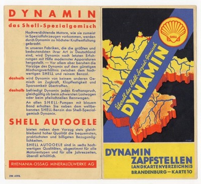 Shell Dynamin Zapfstellen Landkarte Brandenburg Karte 10 Reklame