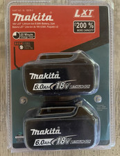 2 x Makita BL1860B-2 18V LXT Lithium-Ion 6.0 Ah Battery - NEW - USA SHIP
