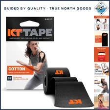 Cotton Kinesiology Tape - 20 Pre-Cut Strips for Pain Relief & Support