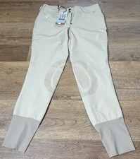 Pantalones de bolsillo con parche en la rodilla para caballos Daniela talla 46 IT 30 R EE. UU. beige tostado