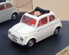 Vitesse 1/43 Scale Diecast 008 - 1960 Fiat 500D Tetto Aprible - White