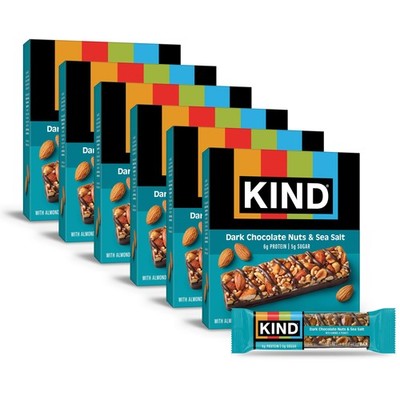 Healthy Snacks Bars, Dark Chocolate Nuts & Sea Salt, Gluten Free, Low Sugar, ...