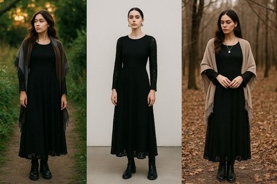 NWT Friful Women Black Lace Midi Dress S Witchy Whimsygoth Romantic Witchcore