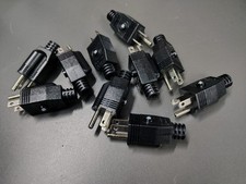 10x AC Plugs 15A 125V 3 Prong Grounded Residential Grade Plug Nema 5-15P Black