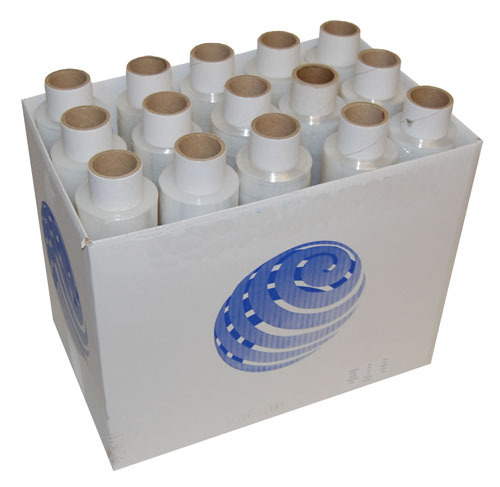 Mini Hand Pallet Wrap Stretch Film 100mm x 150m x 15mu Clear Pack of 40 Rolls