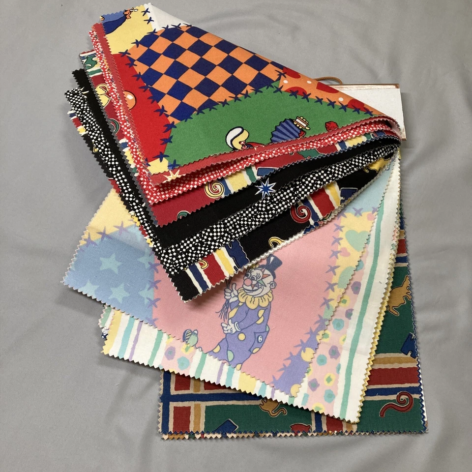 Gramercy Treasure Chest Upholstery Fabric Sample Book Toys Clowns 33 Pieces - Image 2 of 4