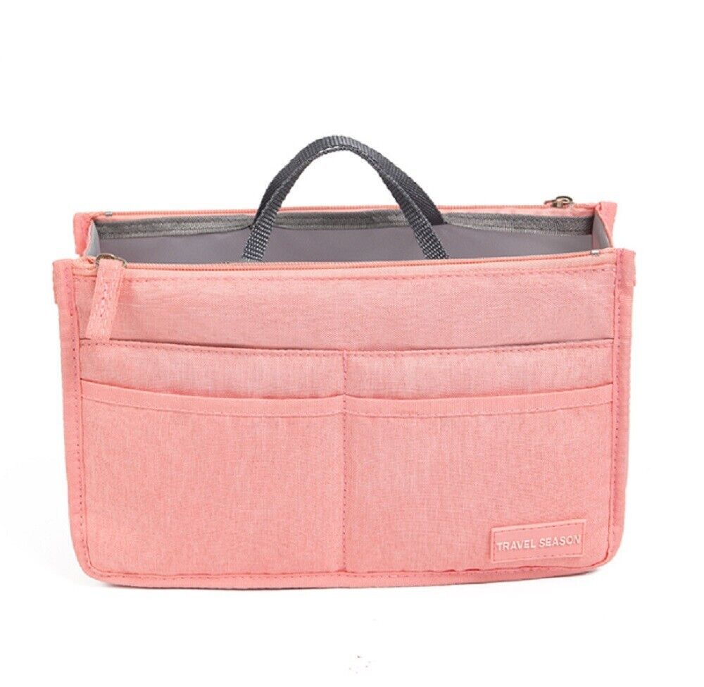 Vercord Premium Nylon Purse Organizer Tote Handbag Insert Organizers Bag in  Bag Zipper 13 Pockets Beige XX-Large - Walmart.com
