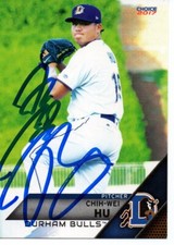 Chih-Wei Hu 2017 Durham Bulls Autographed Signed Card