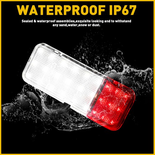 2PCS FOR 1997-2002 Ford Expedition Interior Door Courtesy Entry Light Lens 27LED - Picture 7 of 20