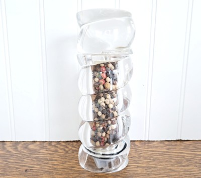 Vintage NIB Wayne Husted Grainware Lucite Tornado Twisted Pepper Grinder 