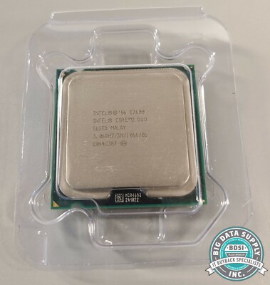 Intel, Core 2 Duo Dual Core Processor E7600 3.06GHz 3MB Part/N SLGTD LOT OF 6