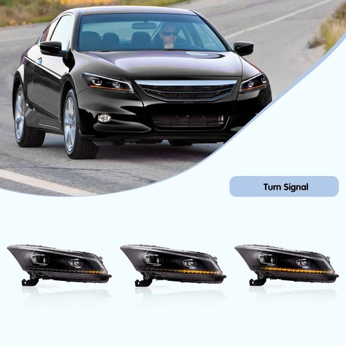 Headlights LED Projector For 2008-2012 Honda Accord With Sequential Trun Signal - Picture 4 of 12