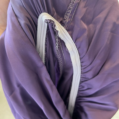 Ellif Story Long Sleeve Maxi Dress V-Neck Belt Elastic Waist Purple Women’s Sz S - Picture 9 of 12