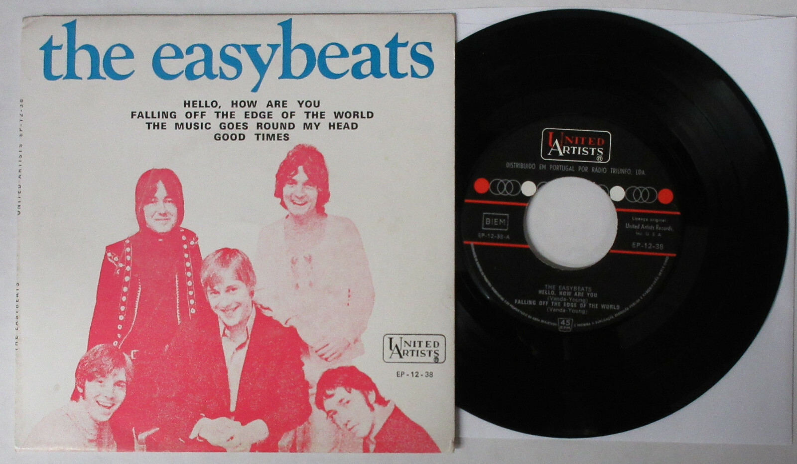 The EASYBEATS s/t 1967 PORTUGAL 7" EP PSYCH 45 VANDA & YOUNG Steve Wright  AC/DC