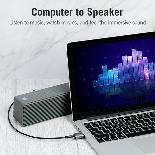 USB Audio Adapter External Stereo Sound Card 3.5mm Jack Headphone Microphone PC - Picture 4 of 14