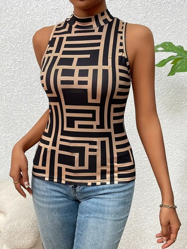Casual Sleeveless Tank Top For Summer, SMALL Women's Clothing - Picture 2 of 7
