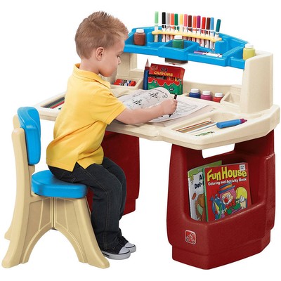 Art Desk For Children Craft Kids Painting Drawing Storage Table