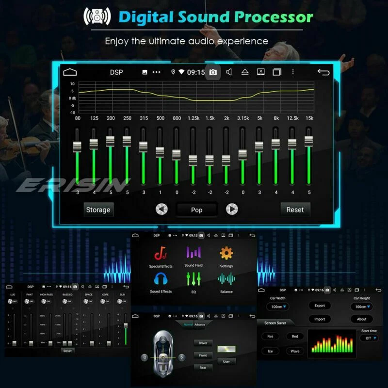 9"CarPlay Android 14 Autoradio 8-Kern GPS DAB+SWC Navi Für Mercedes-Benz Smart - Bild 4 von 4