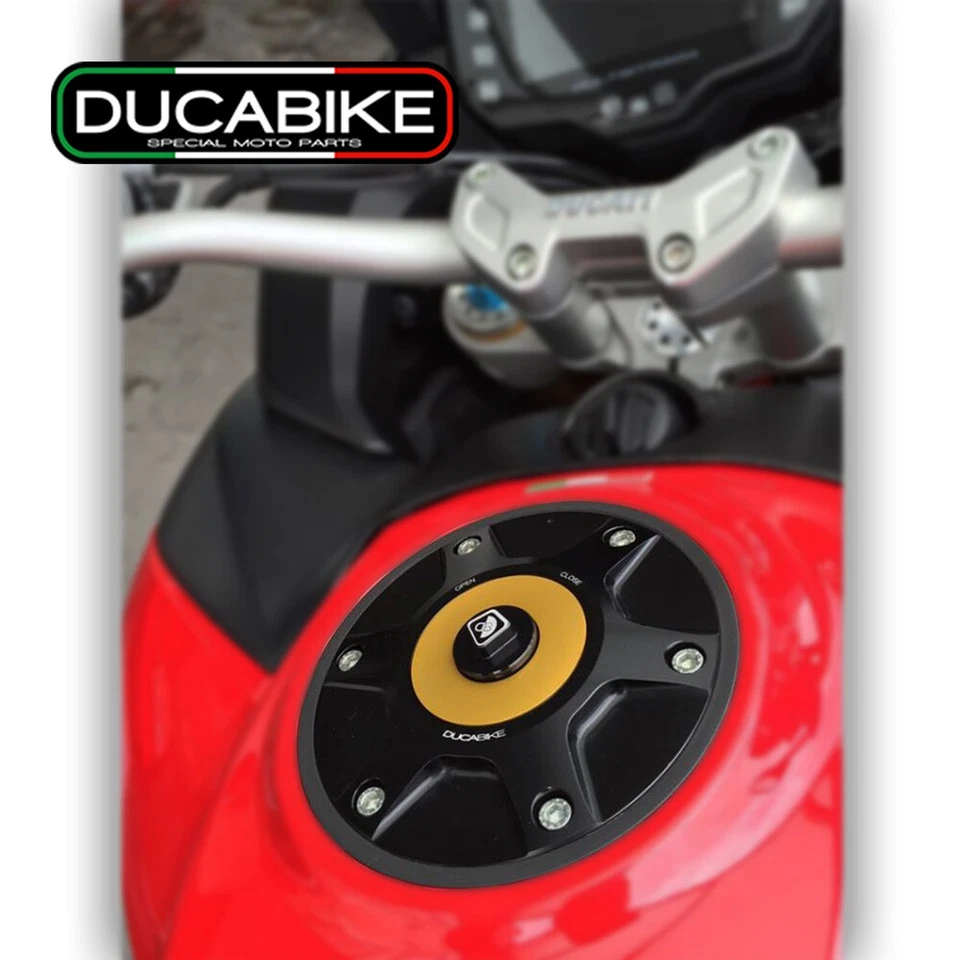 Tapa del tanque de gasolina negro-dorado TSB03DB Ducabike Ducati Multistrada 1200 S Abs 2016 Foto 2 de 2