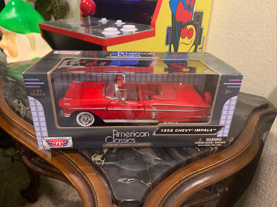 ミニカー Motormax 1/24 1958 Chevrolet Impala RED 1958 Chevrolet Impala Red 1/24 Diecast Car Model Motormax 73267