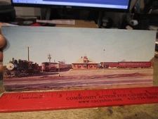 S1 Oversize Big Jumbo Size Postcard OHIO Cuyahoga Falls Railways of America Depo