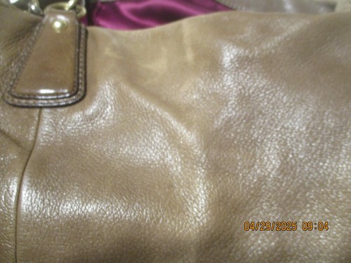 VINTAGE COACH KRISTIN XL CHAIN BROWN LEATHER BAG PURSE TOTE BOHO - Picture 8 of 13