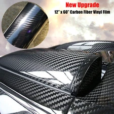 7D Glossy Carbon Fiber Vinyl Film Car Interior Wrap Stickers Auto Accessories A+