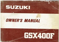 SUZUKI GSX400F ORIGINAL 1981 OWNERS INSTRUCTION & MAINTENANCE MANUAL