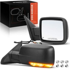 2x Textured Black Power Heated Towing Mirror W Power Folding For Dodge Ram 1500 2x Textured Black Power Heated Towing Mirror W Power Folding For Dodge Ram 1500