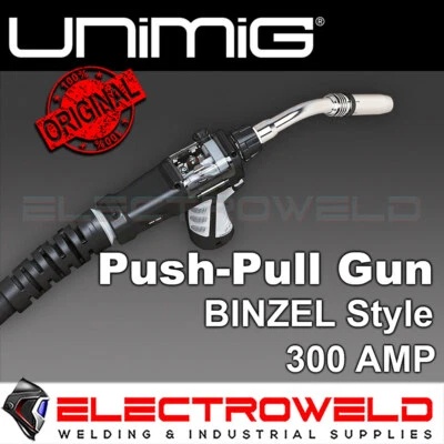 UNIMIG Air Cooled Push Pull MIG Welding Torch, 8M Binzel 300A Welder Gun U41002 - Image 1 of 2