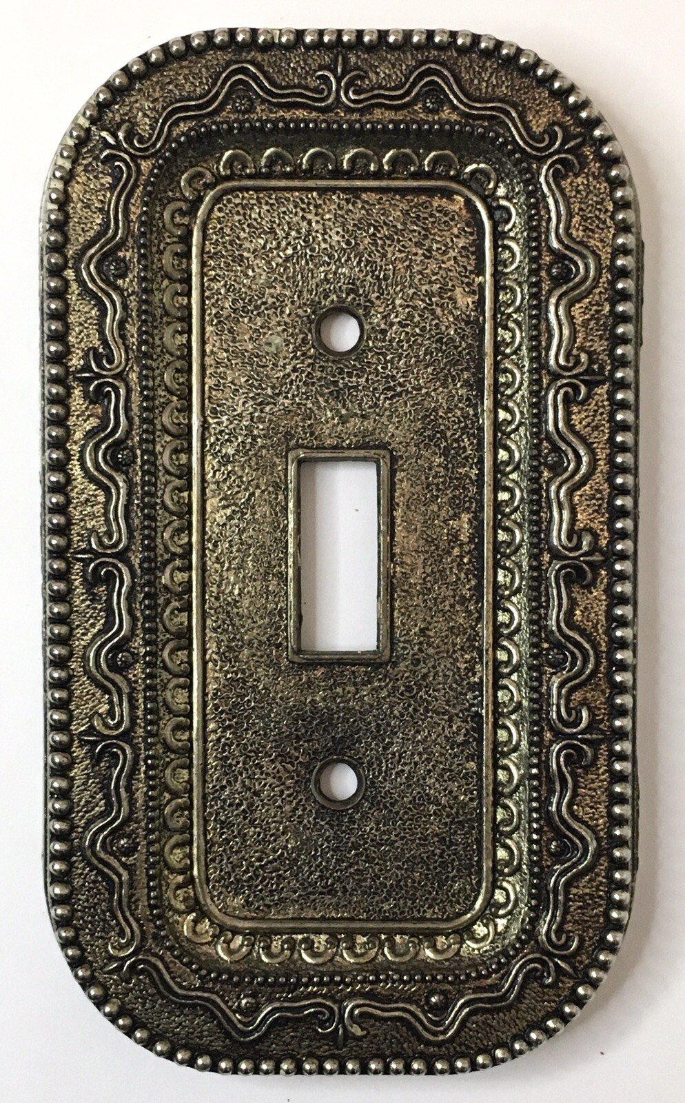 Vintage Melard 67091-1 Ornate Metal Switch Plate Face Cover