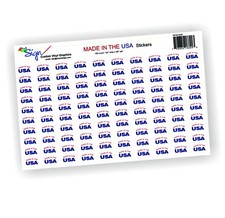 Oval Shape | Made in USA sticker | 100 count | .375" x .75" | outdoor safe label