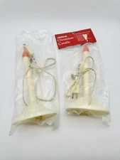 VINTAGE CHRISTMAS SINGLE LIGHT PLASTIC CANDLE  DRIPPING  CANDOLIER (2)