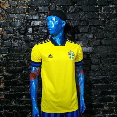 Sweden Team Home football shirt 2020 - 2021 Adidas FH7620 Trikot Mens Size M