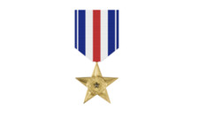 4" us silver star medal bumper sticker decal usa made