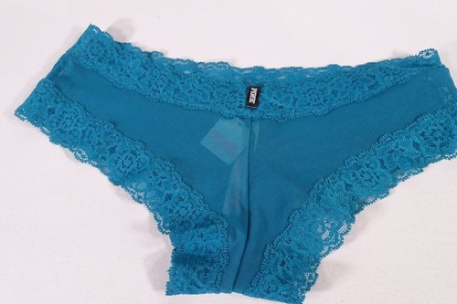 Victoria's Secret Marca ROSA / Panty "Cheekster" Encaje Verde Azulado Oscuro / Talla XS / NUEVO CON ETIQUETAS - Imagen 2 de 8