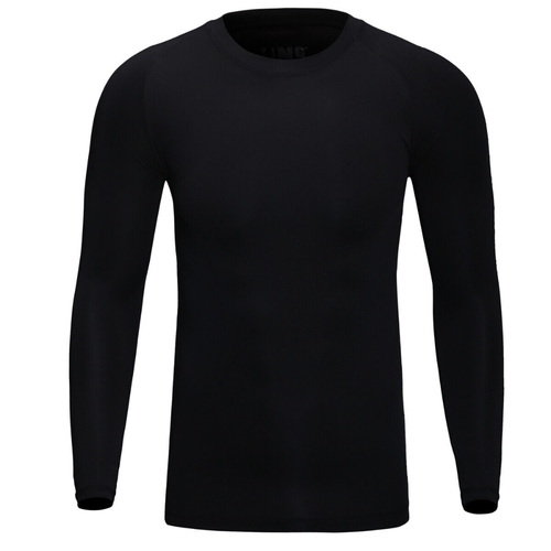 Men's Long Sleeve T-Shirts Gym Tops Quick Dry Breathable Sports Fitness Tights - Picture 12 of 17
