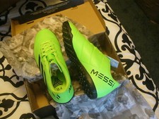 Adidas 'MESSI' Nemeziz Tango 18.4T Fútbol Exterior Fútbol Neón Verde/Negro Talla 8M Nuevo con Etiquetas.