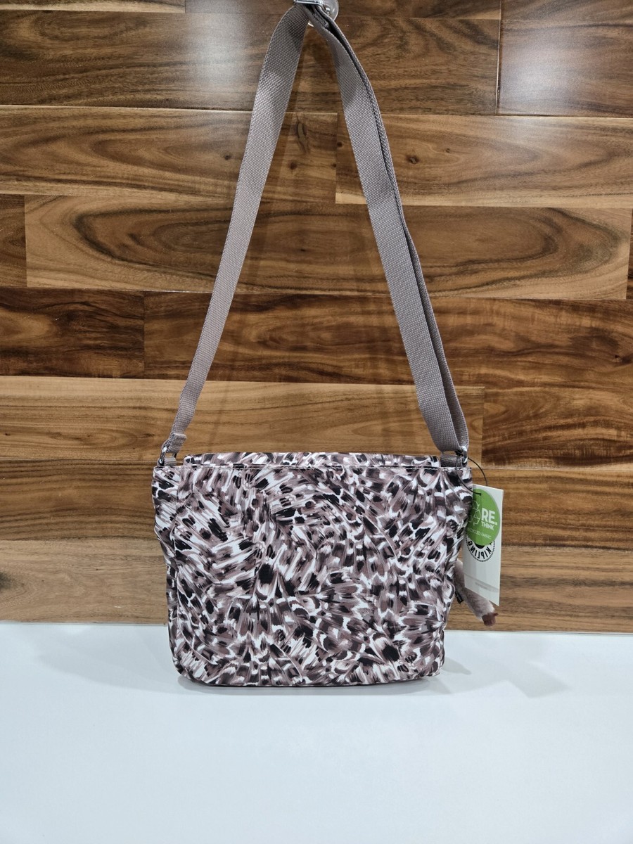 Kipling Bag Crossbody Medium Leopard Feathers Color NEW