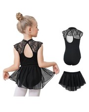 2 Pcs Ballet Leotards for Girls Toddler Dance Dress Outfit with Removable Shi...