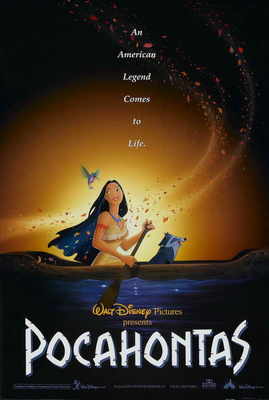 POCAHONTAS Movie POSTER 27x40 C Irene Bedard Judy Kuhn Mel Gibson Joe Baker