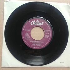 ANNE MURRAY Somebody's Waiting/Lucky Me 45 7" POP Record Vinyl Capitol Records