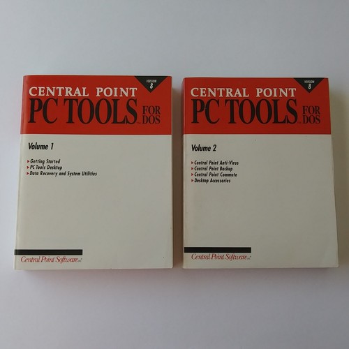 Central Point PC Tools for DOS Verson 8 Volume 1 & Volume 2 Manuals - 第 1/11 張圖片